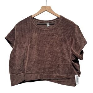 Old Navy Cropped Velvet Top – Size 3X – NWT